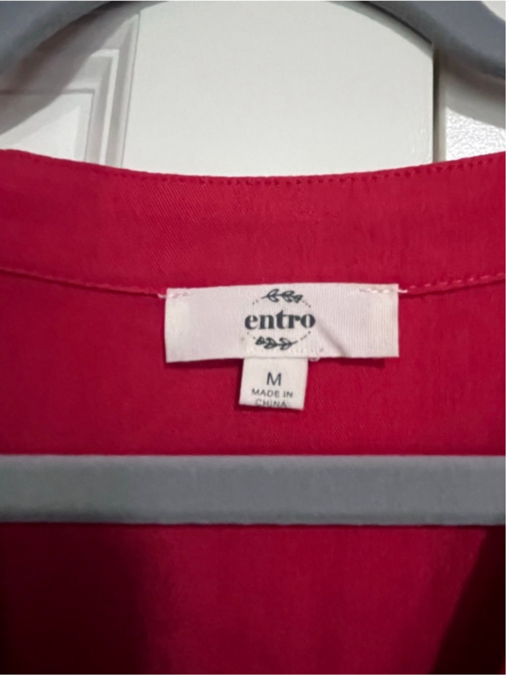 EUC Women's entro Red Tiered Ruffle Sleeve Maxi Dress M - Picture 6 of 7